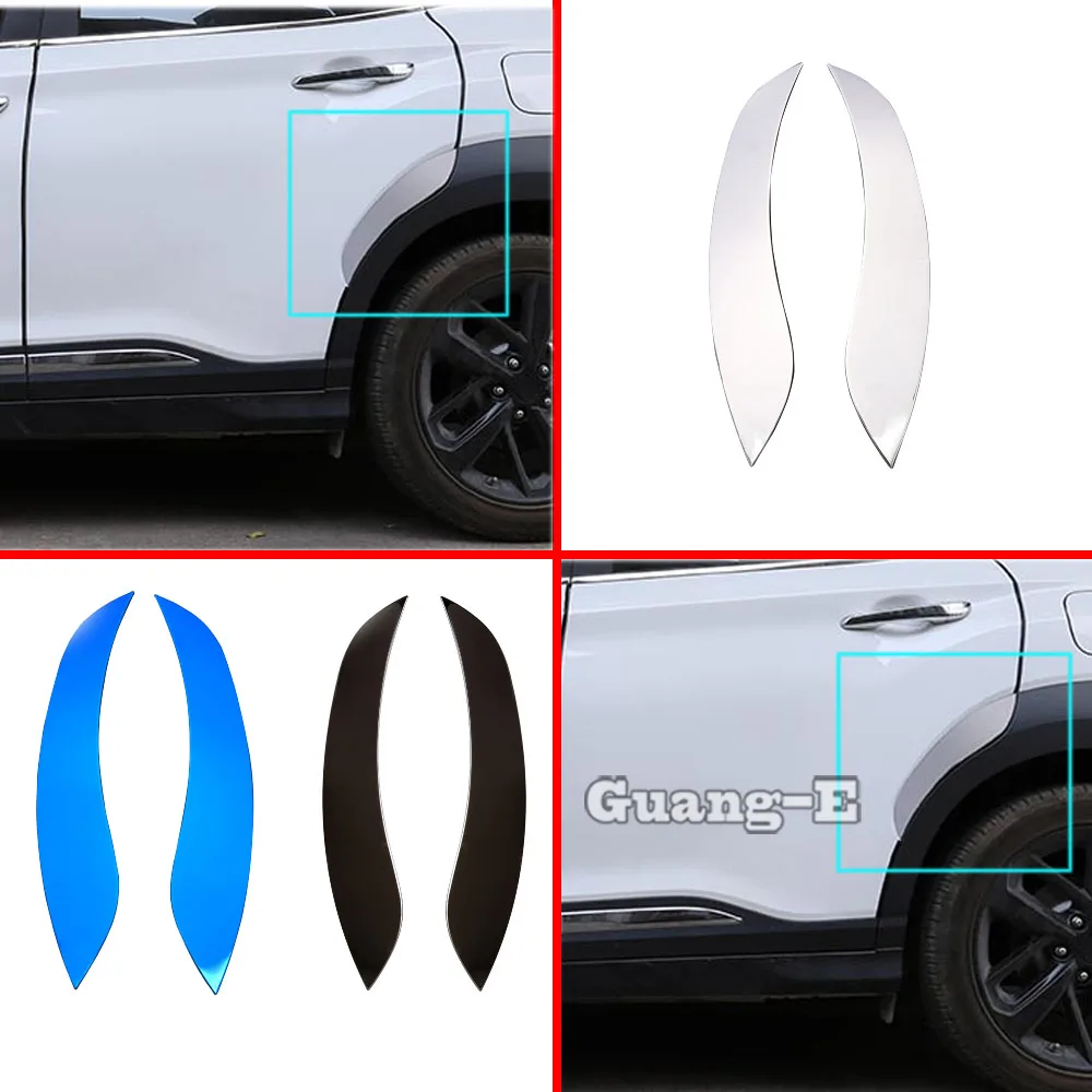 

Автомобильная наклейка для Hyundai Kona Encino Kauai 2017 2018 2019 2020 2021, задний спойлер, Задняя подкладка, отделка для бровей, капот, 2 шт.