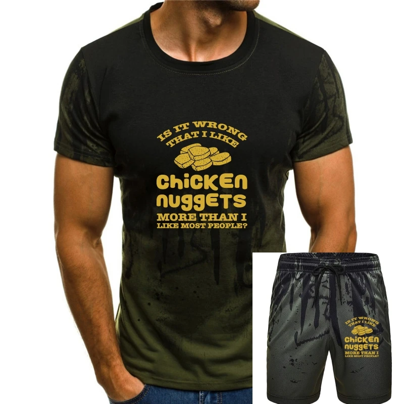 

Мужская футболка, это не то, что мне нравятся куриные Nuggets больше, чем мне нравится МОП, крутая футболка с принтом, футболки, Топ