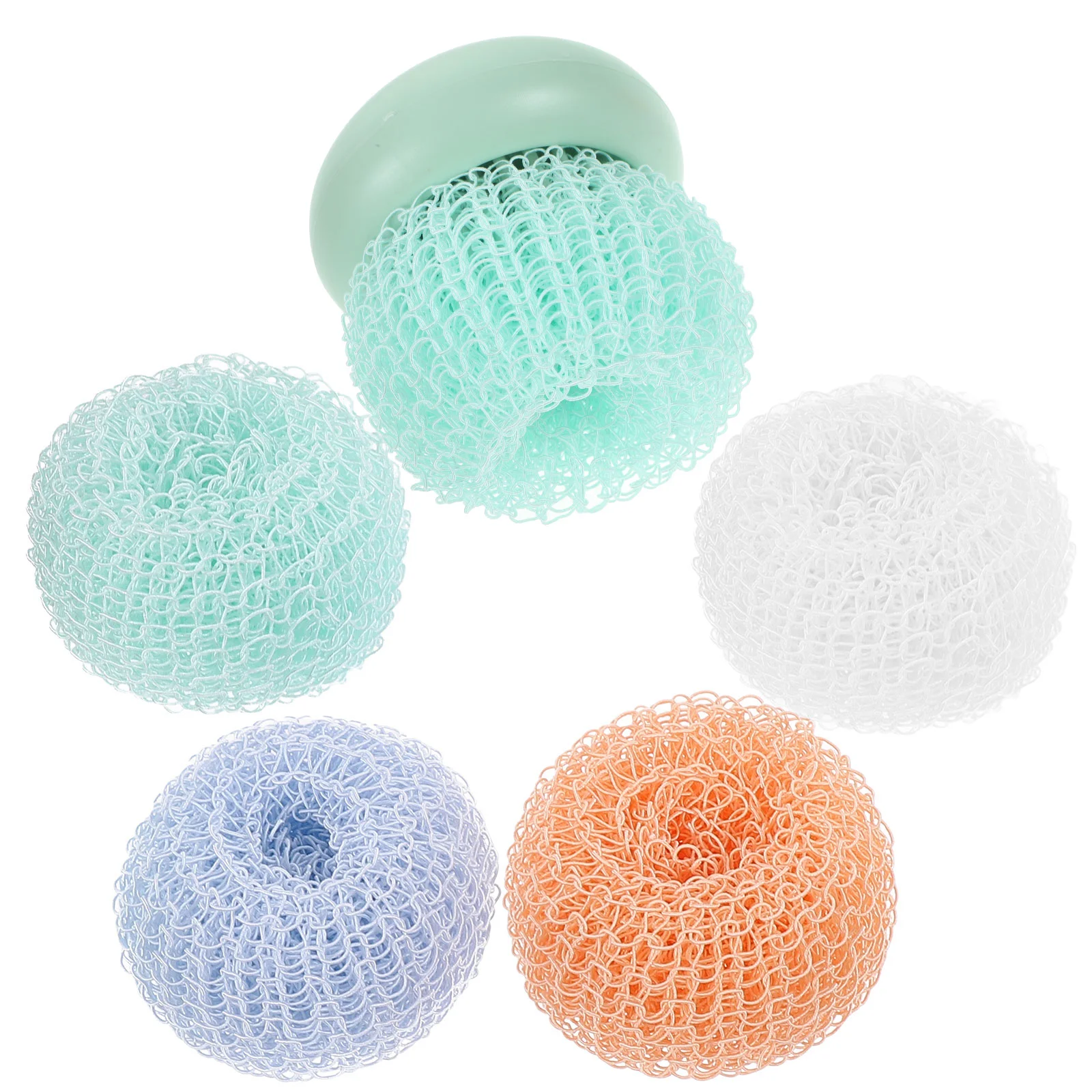 

1 Set of Handheld Pot Brush Scrub Brush Kitchen Cleaning Brush with Replacement Head