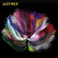 wifreo 5packs 28 30cm crystal tinsel flashabou holographic fly fishing tying flash string jig assist hook lure fishing material