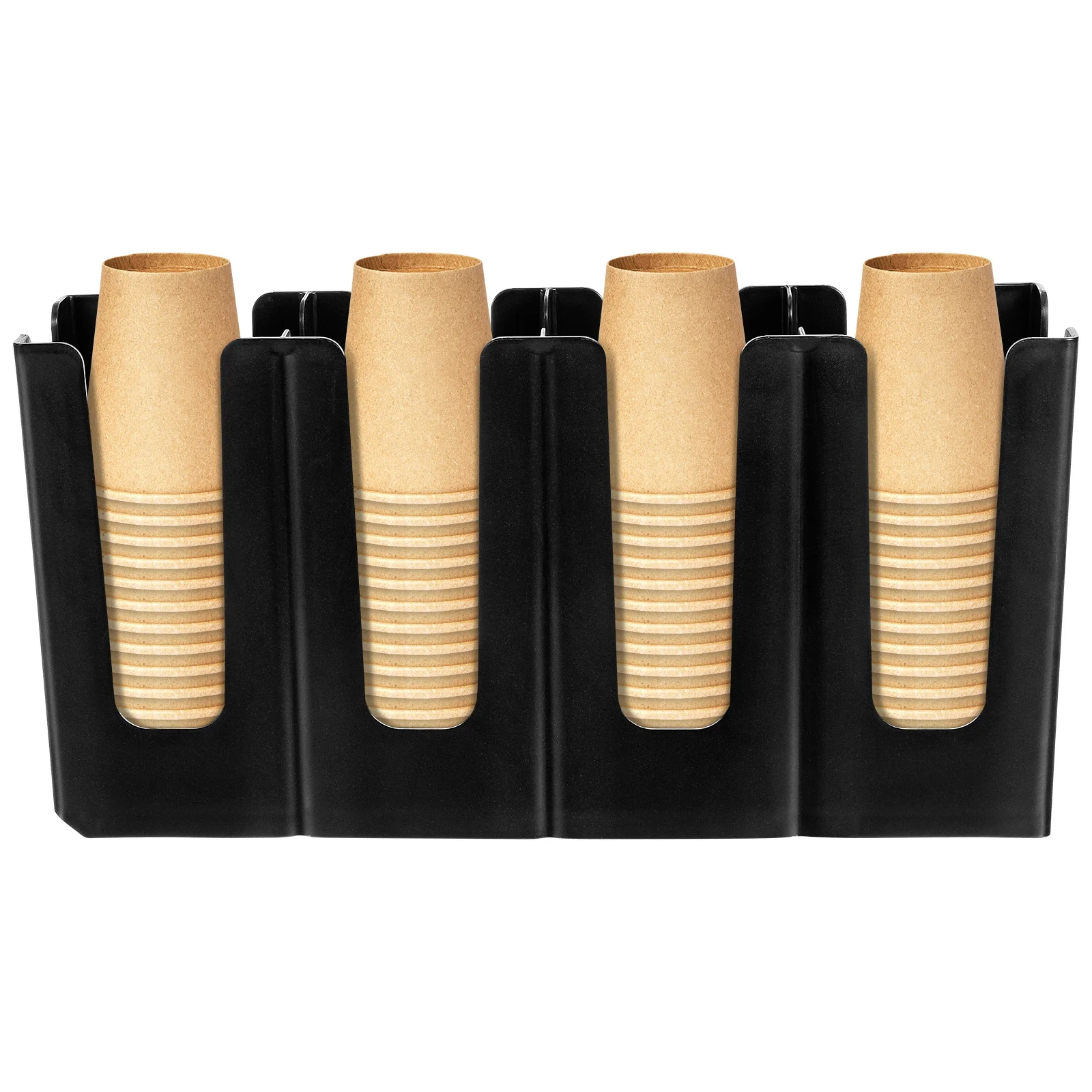 Slanted Four Grid Cup Holder Adjustable Rack Display for Paper Cups Storage Tea Counter Use Beverages Mugs Shelf Straw