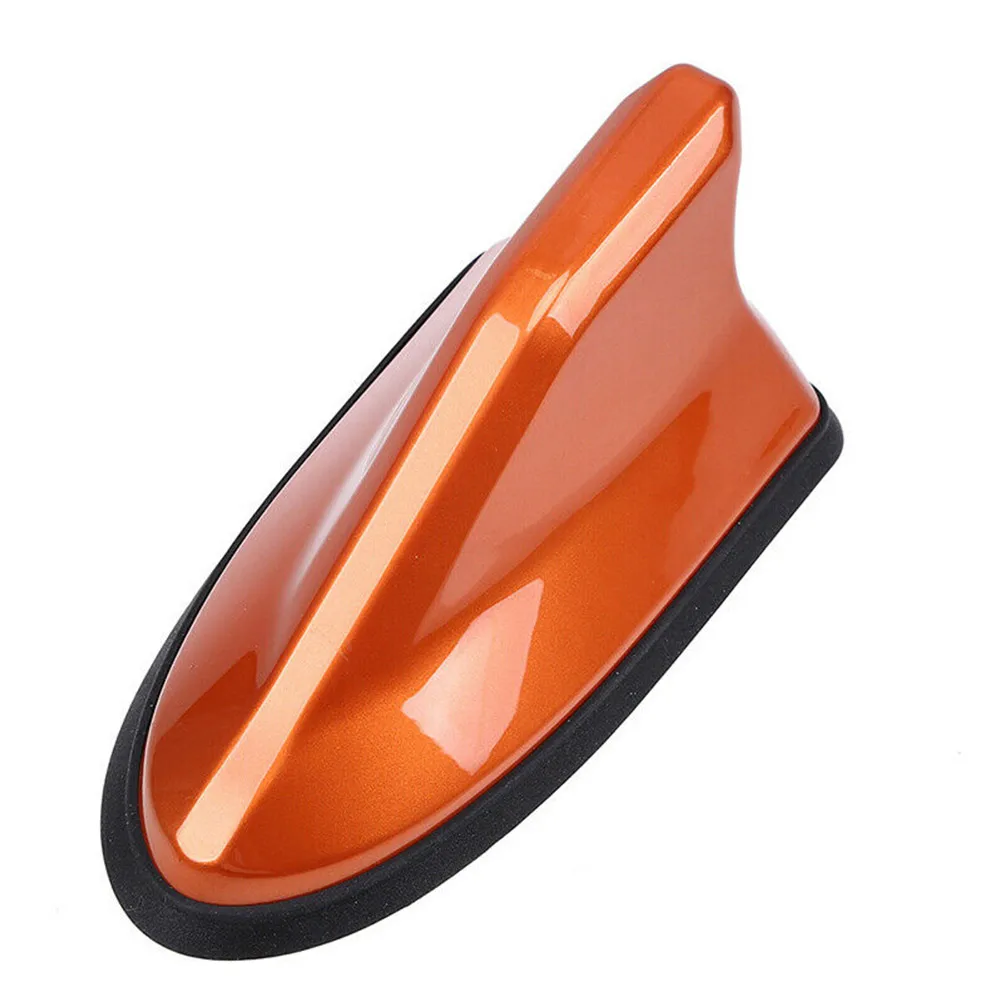 

1x Universal Car Antenna Cover Waterproof AM/FM Strong Signal Aerial 163x78x66mm Orange For Most Car External Accessories