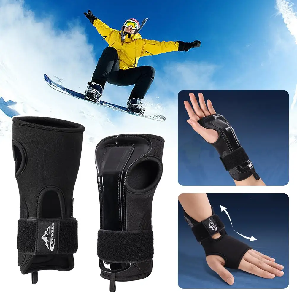 

Roller Skating Wrist Support Gym Skiing Wrist Guard Skating Hand Snowboard Protection Ski Palm Protector For Men Women Chil W0B9