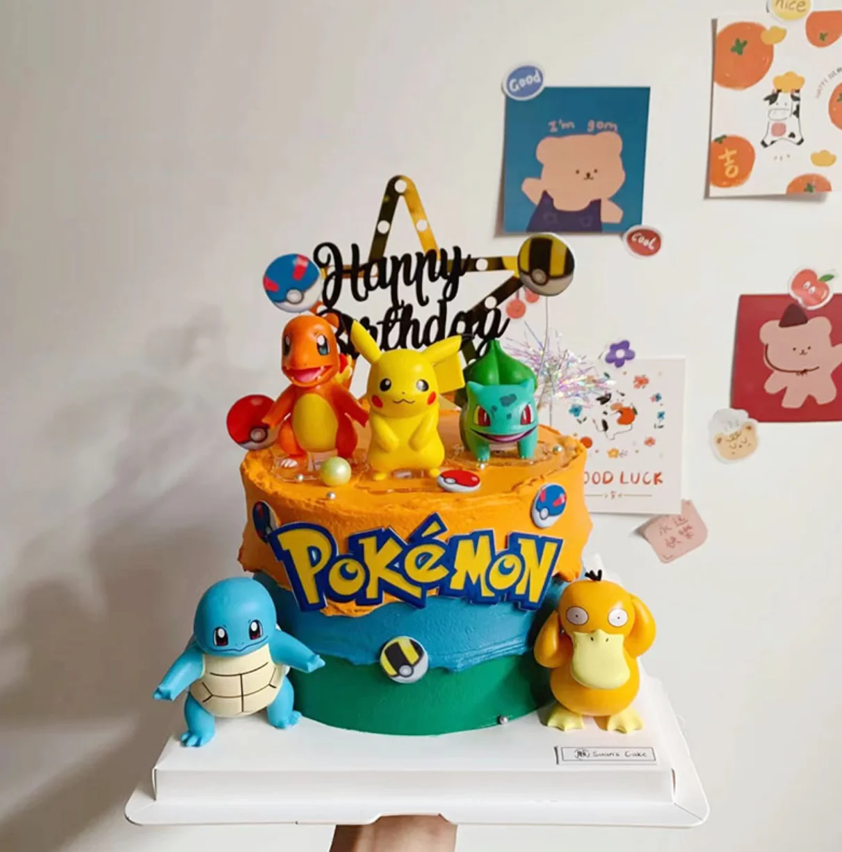 

Pokemon Pikachu Baking Cake Topper Children's Day Cute Birthday Party Dessert Decoration Dress up Cartoon Animation Decoration