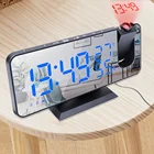 Светодиодный цифровой будильник, электронные проекционные часы с FM-радио, метеостанция, календарь, термометр, функция проектора