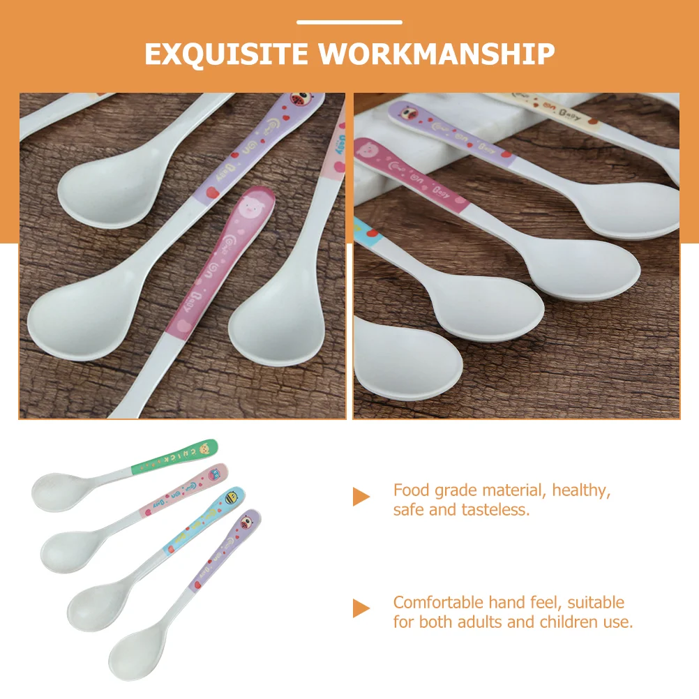 4 шт. детские ложки для кормления детская посуда самостоятельного тренировочные