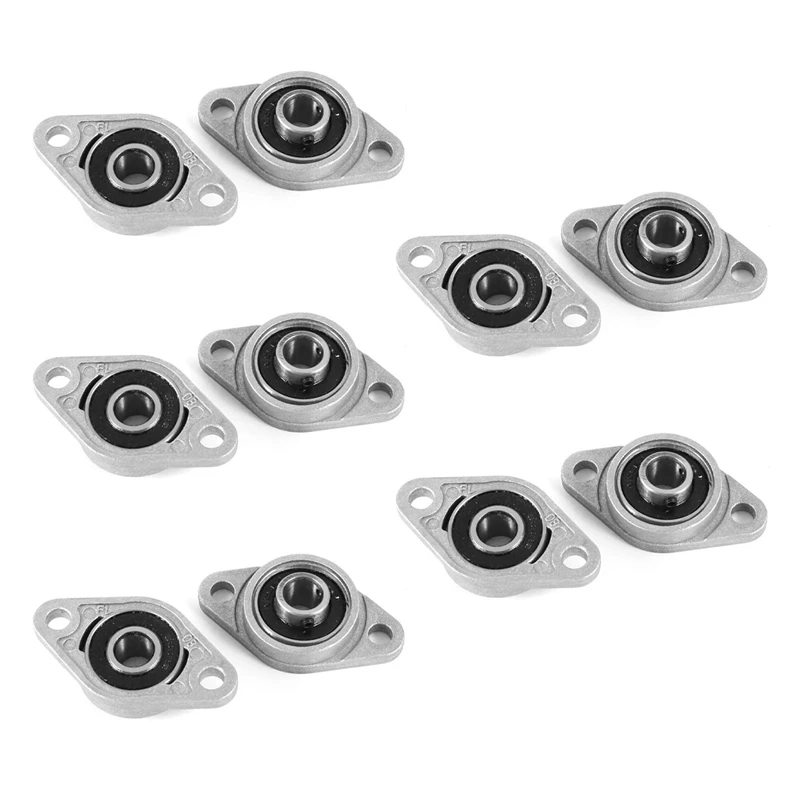 

KFL08 Flanged Bearing / Ball Bearing, Zinc-Aluminum Alloy, 8 Mm, 10 Pieces