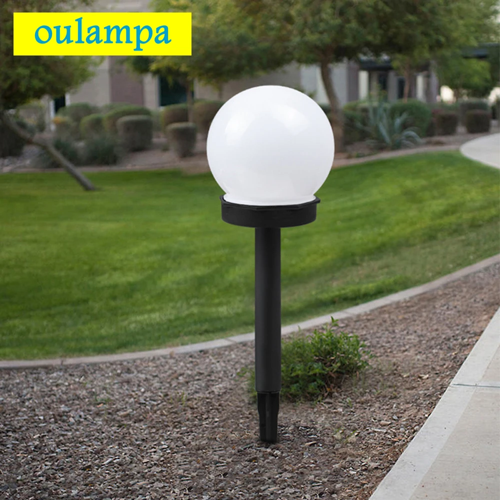 

2Packs Solar Garden Lights Spherical Waterproof Landscape for Courtyard Park Lawn Pathway Corridor Villa