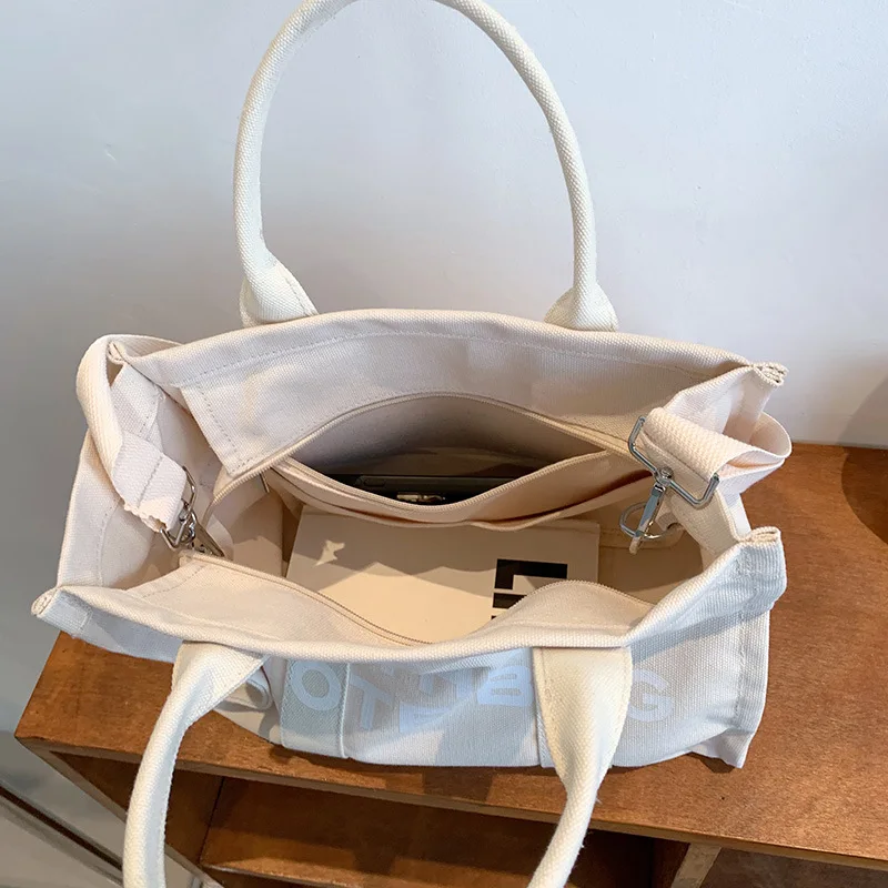 Casual Canvas Large Capacity Tote Bag Women Handbags Designer Letters Shoulder Crossbody Bags Luxury Big Shopper Bag Purse 2022