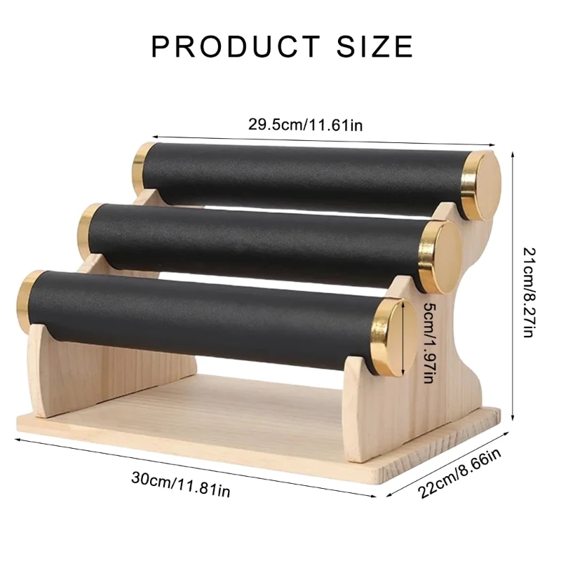 Элегантные органайзеры для браслетов прочный деревянный плюшевый держатель