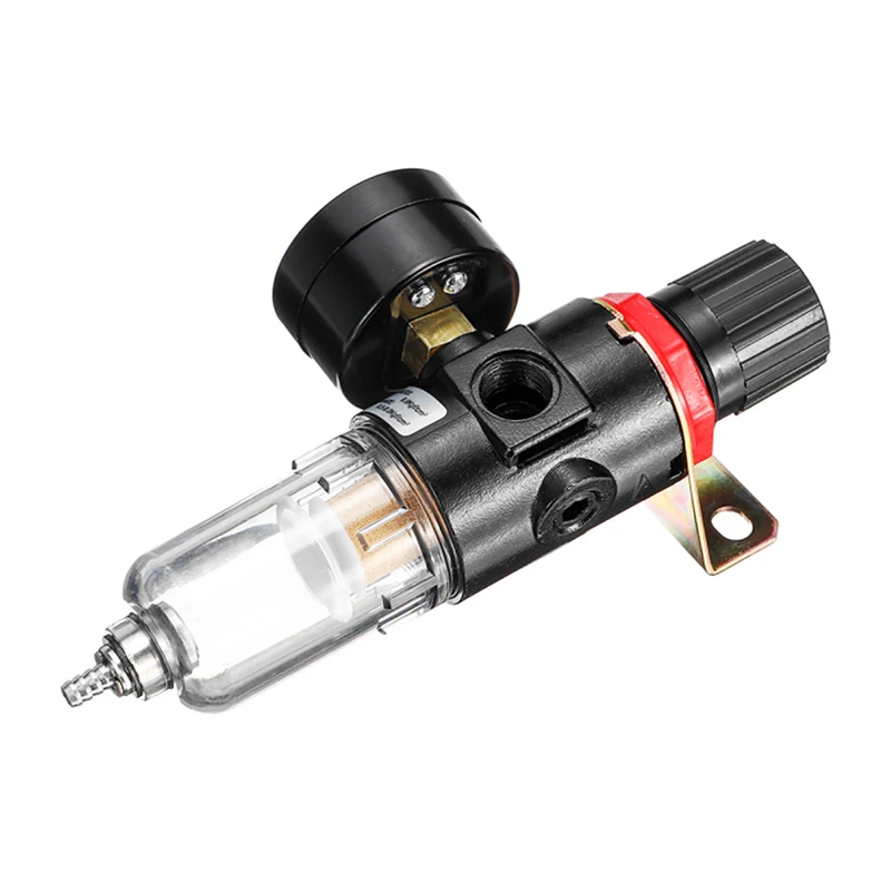 

1Pc 1/4'' Air Compressor Filter Water Separator Trap Tools Kit With Regulator Gauge Pneumatic Parts Accessories