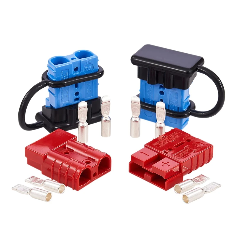 

2 шт. 6-12 AWG 50A Кабель питания аккумулятора, быстроразъемный комплект для отключения, коннектор Anderson для фотоэлементов