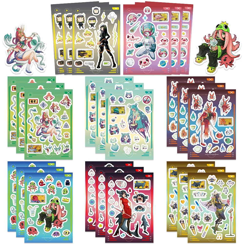 32 листа наклейки для аквариума ноутбука скейта телефона