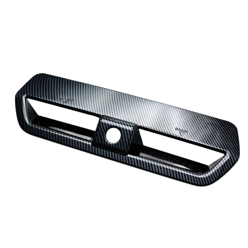 

Car Carbon Fiber ABS Rear Trunk Tailgate Door Grab Handle Bowl Decoration Cover Trim for Ford Bronco 2021 2022