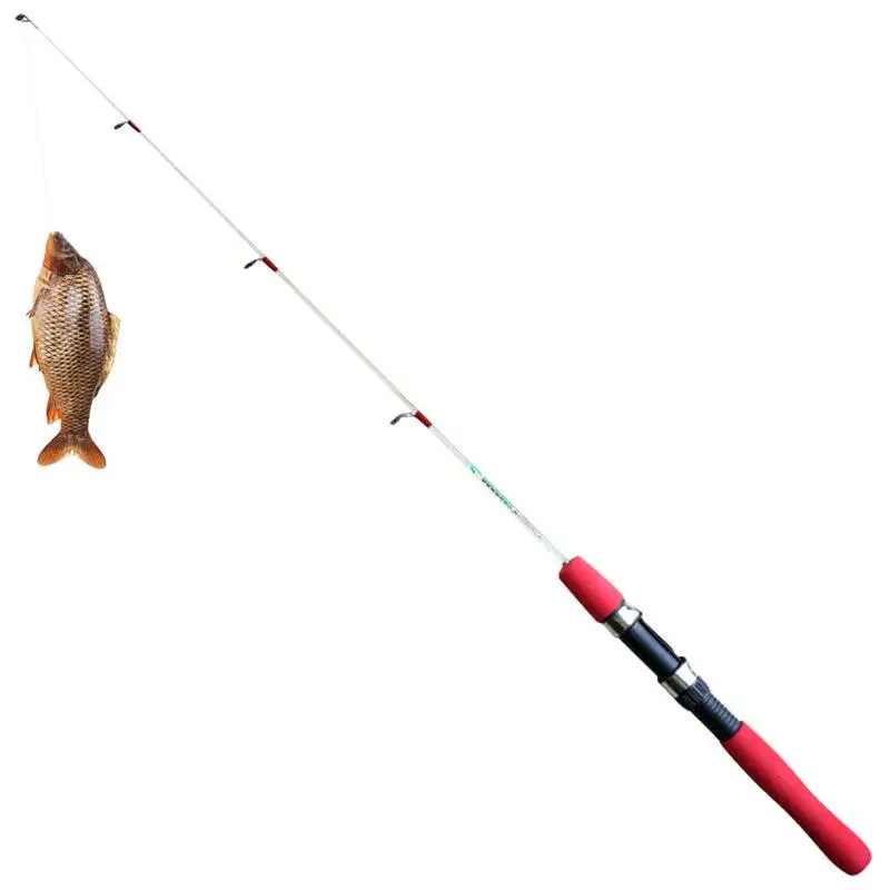 

Ultralight Fishing Rod Solid Ice Fishing Pole Anti-scratch Portable Plug-in Fishing Rod Beginners Catch Small Fish Pole