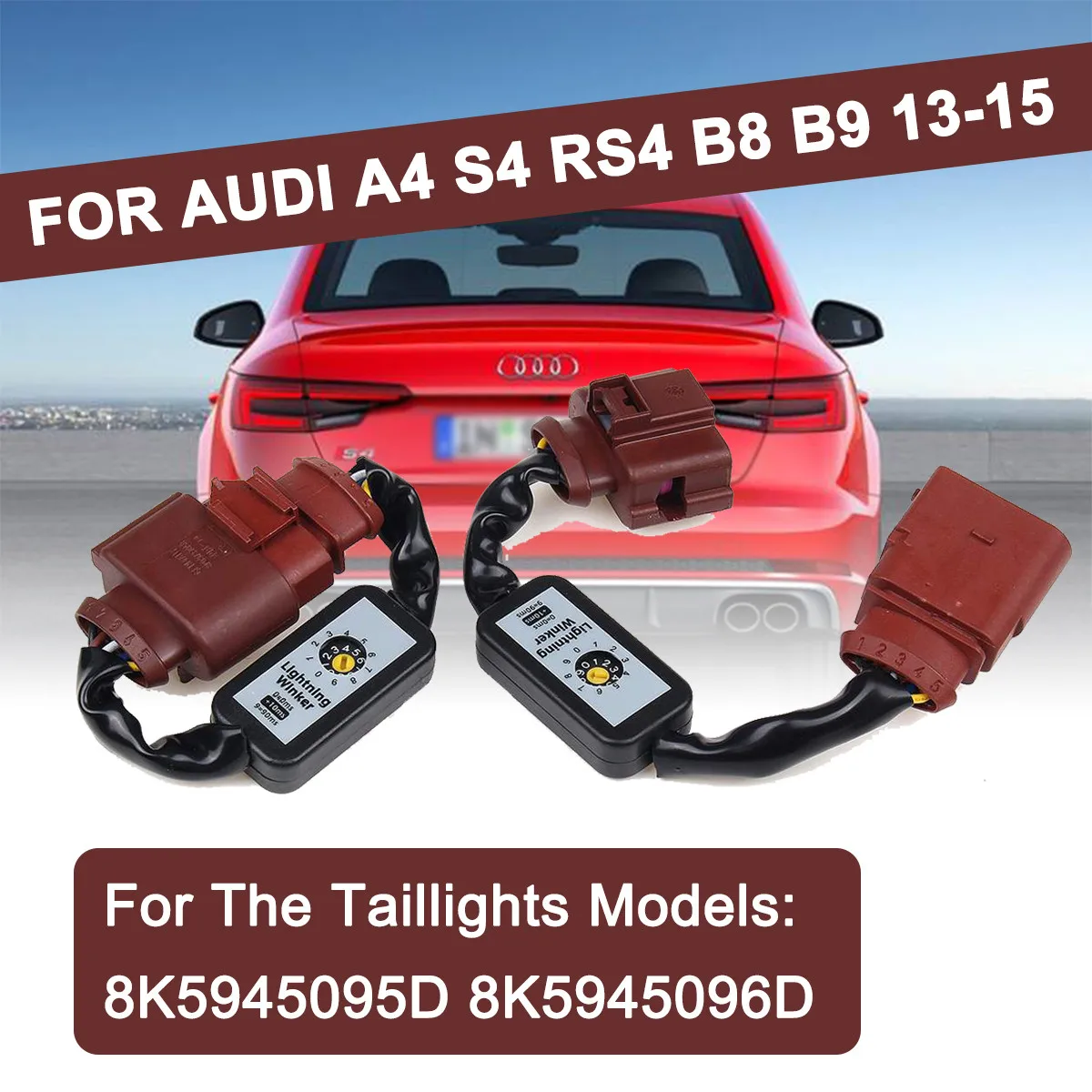 

Dynamic Turn Signal Indicator LED Taillight Add-on Module Cable For Audi A4 S4 RS4 B8 B9 2010 2011 2012 2013 2014 2015 2016-2019