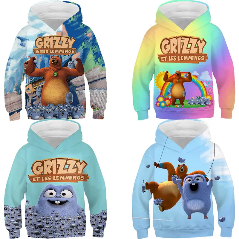 

Children Sunlight Grizzly Bear Animal 3D Print Hoodies Autumn Kids Casual Sweatshirts Tops Sudadera Boys Girls Cartoon Pullovers