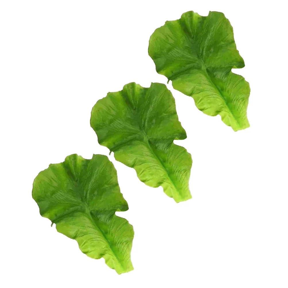 

Artificial Fake Lettuce Leaves Vegetable Vegetables Leaf Salad Green Latus Decor Model Plastic Realistic Simulation Kitchen Home