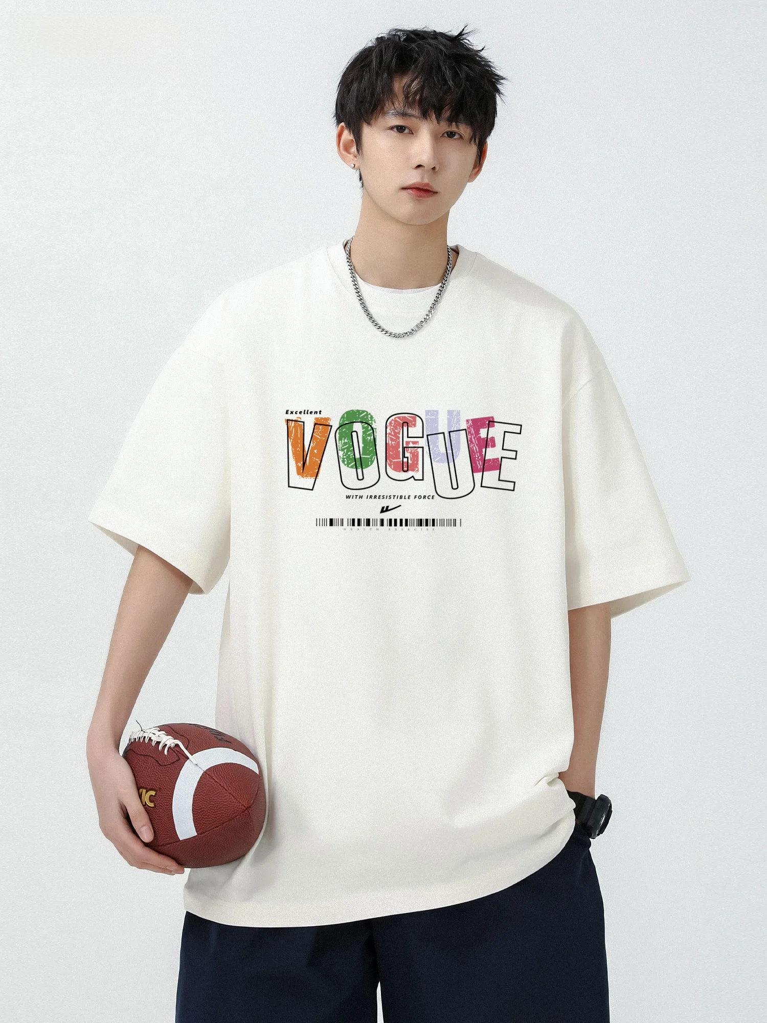 Хлопковая футболка с короткими рукавами Warrior мужская летняя тонкая свободная