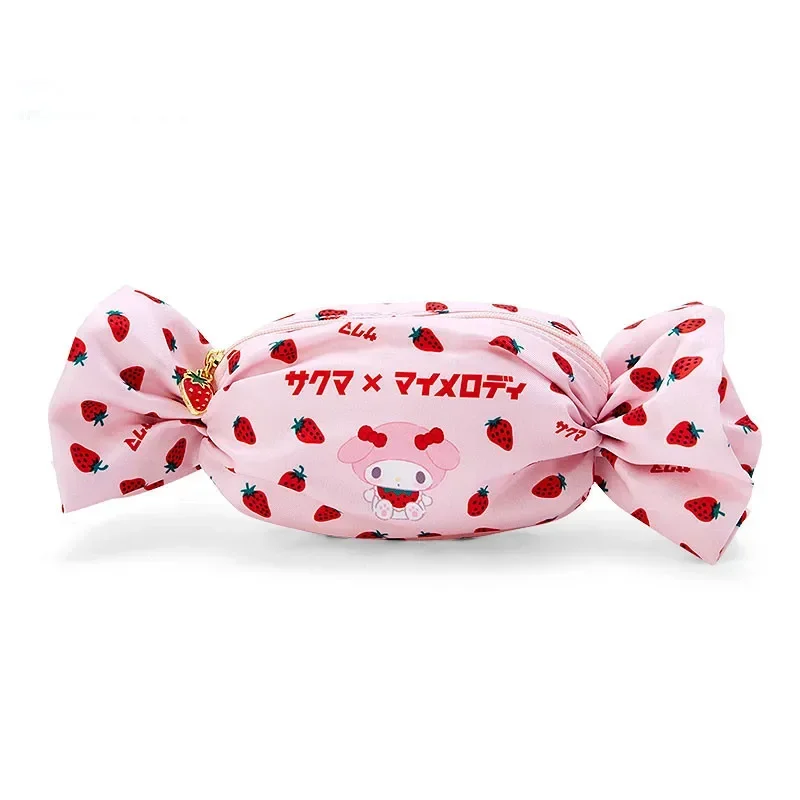 

Sanrio Sweet and Cute Cinnamoroll Kuromi Strawberry Candy Shape Storage Makeup Bag Cartoon Portable Lipstick Bag