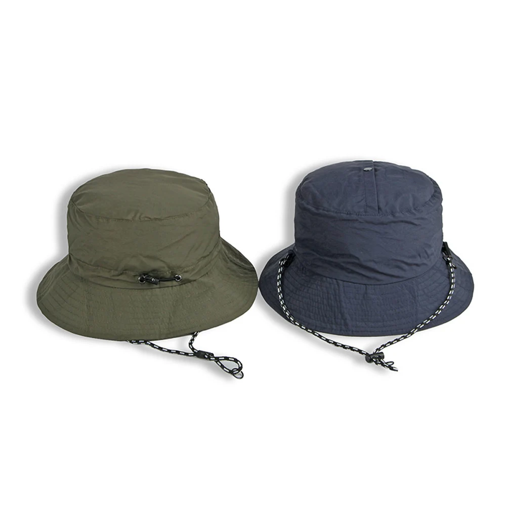 

Outdoor Tooling Waterproof Fisherman Hat Drawstring Basin Caps Quick Dry Wide Brim Panama Safari Hunting Hiking Fishing Sun Hat