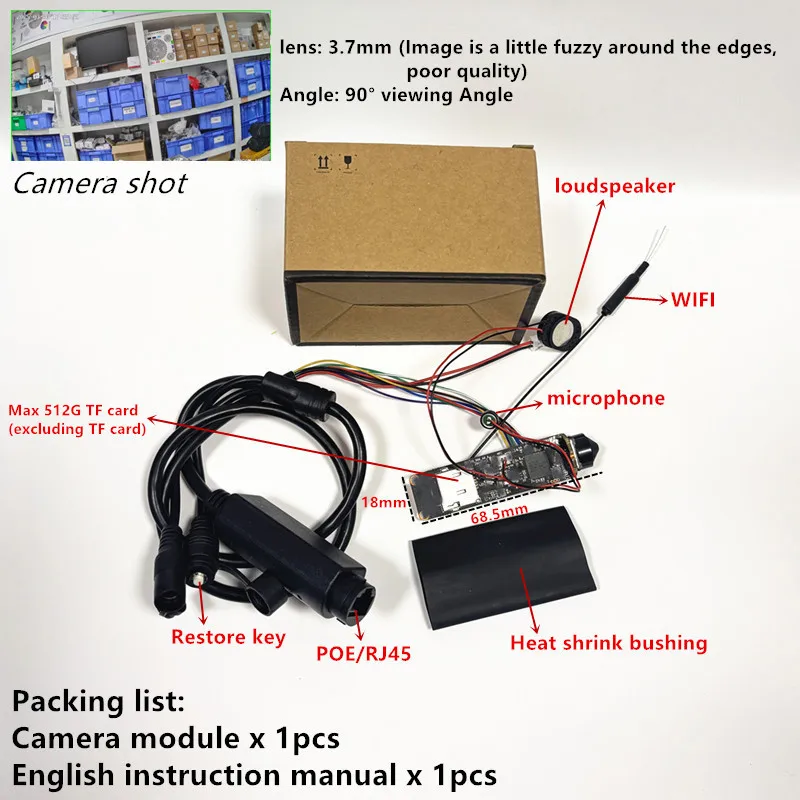 

anceeye 5MP Wi-Fi мини IP камера для видеонаблюдения
