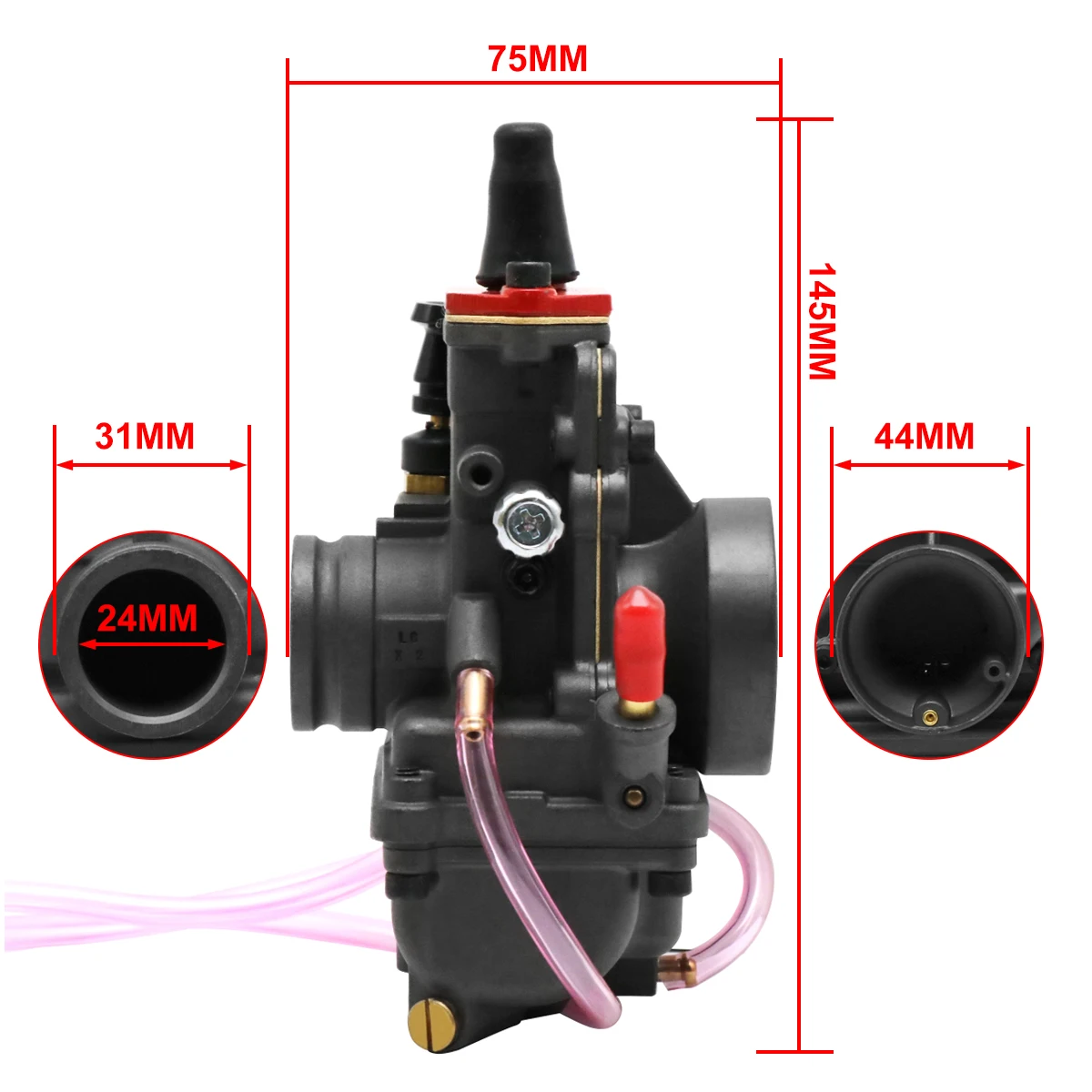 Фото ZSDTRP Mikuni 24 мм плоский скользящий высокопроизводительный Карбюратор Carb TM24-8001 №3