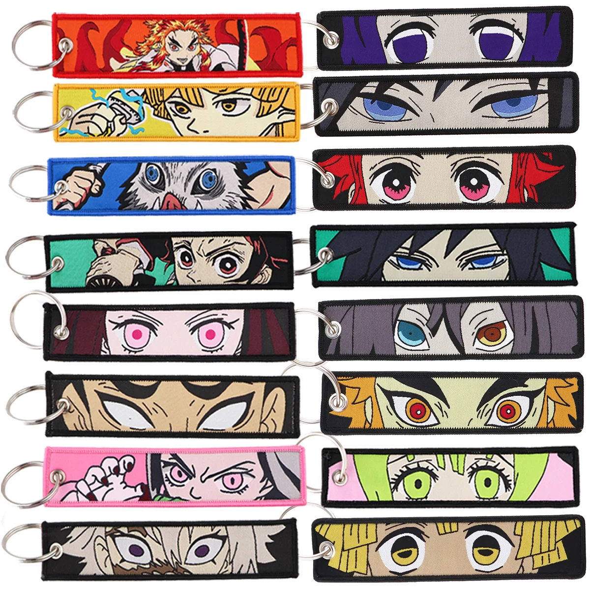 

Cool Anime Embroidery Keychain Key Fobs Key Tag For Motorcycles Cars Backpack Chaveiro Keychain Fashion Key Ring SouvenirGifts