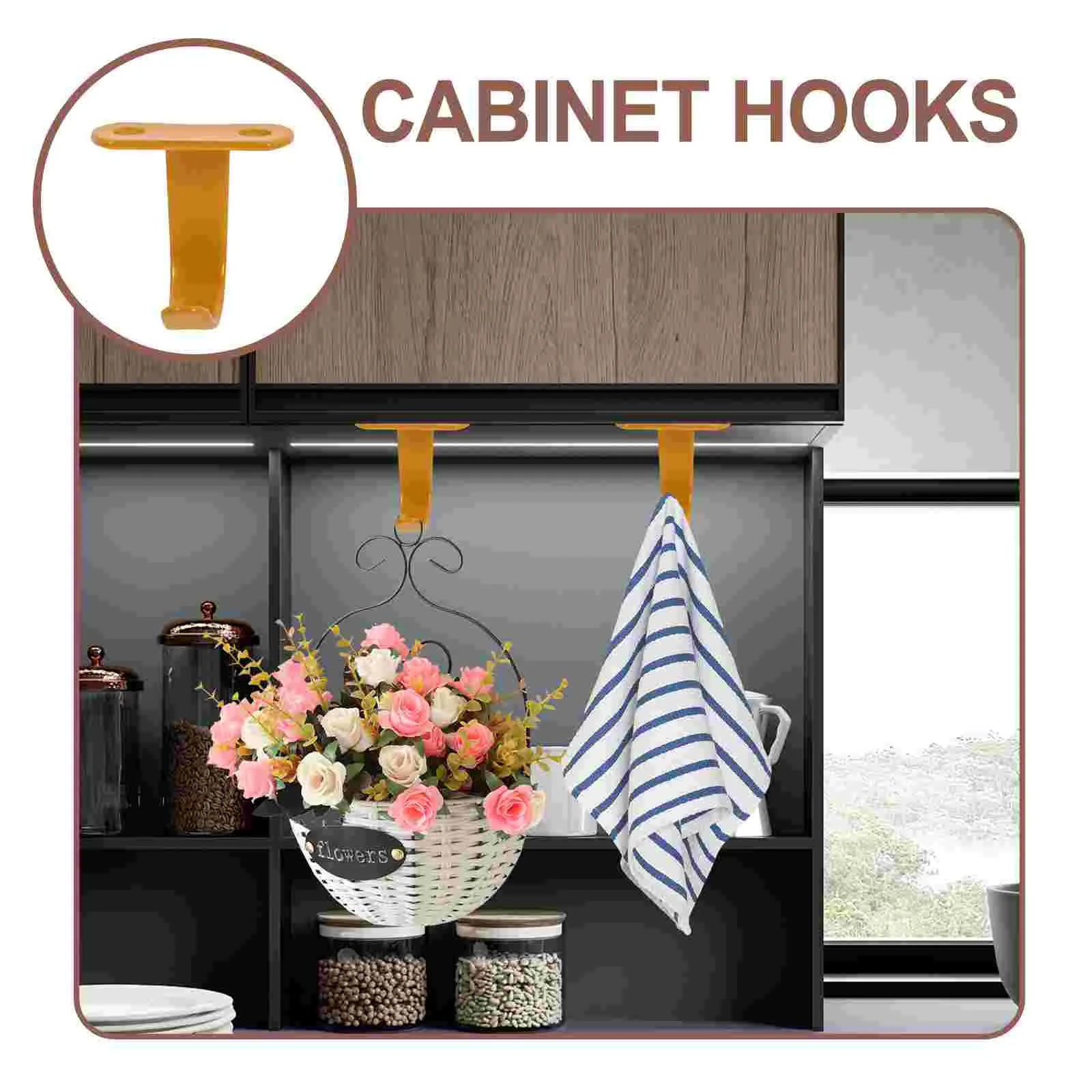 6 Pcs Hook up Wall Hanging Hooks Hangers Coat Ceiling For Plants Mounted Screw On Iron Clothes Rack