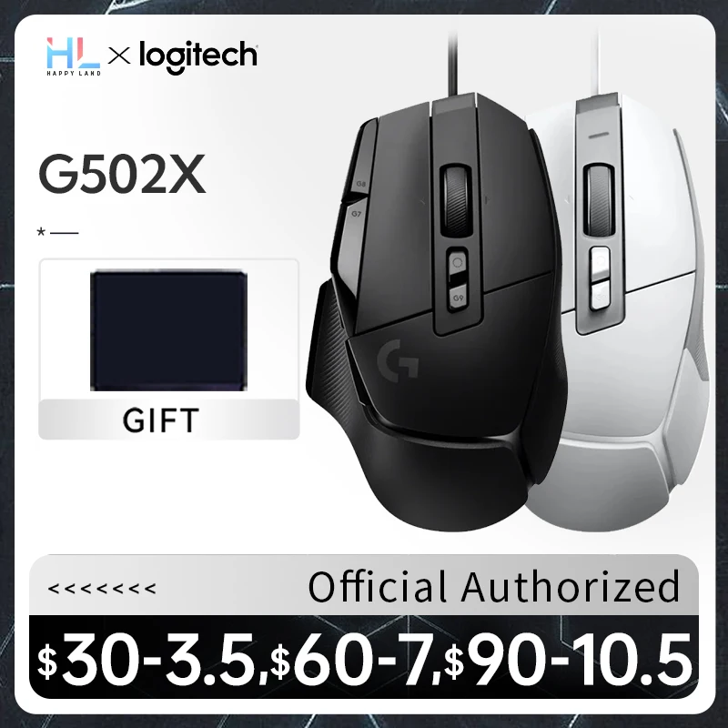 Оригинальные новости Logitech G502X Проводная/Беспроводная игровая мышь LIGHTSPEED, геймерская мышь Hero 25600DPI, Мыши для ПК, ноутбука