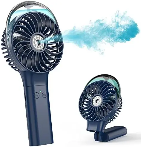 

Ventilador de Mano de Pulverización Ventilador de Escritorio con 3000 mAh Batería Recargable 3 Velocidades, Ventilador USB Per