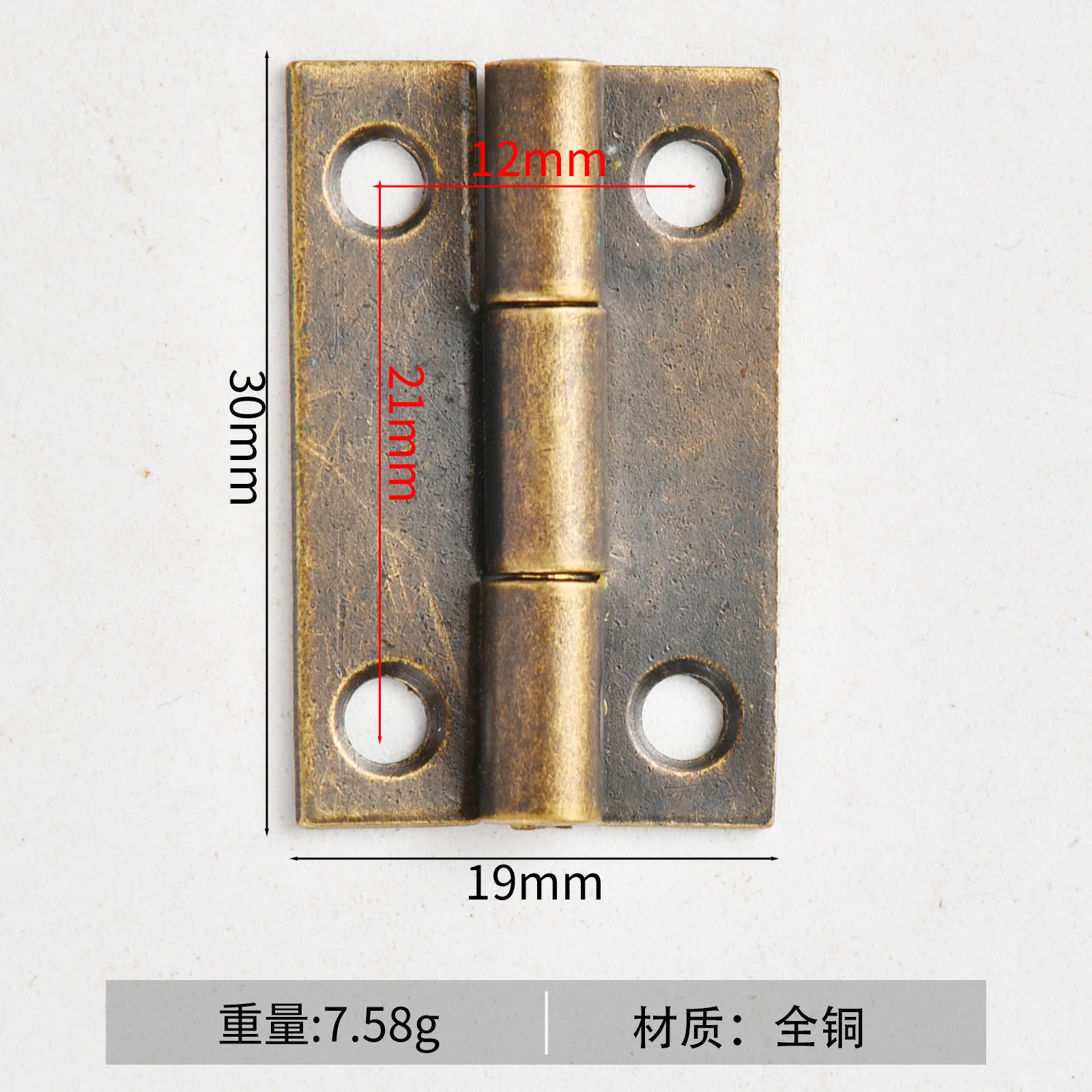 

Полностью медная утолщенная петля, миниатюрная петля 30*19 мм, шкатулка, бронзовая коробка, деревянная коробка, складная вкладыш