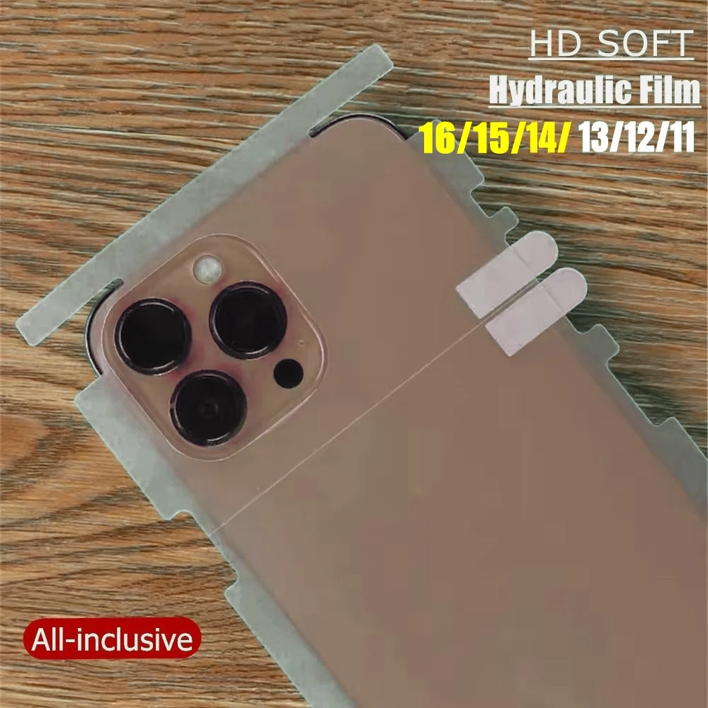 Передняя + задняя Гидрогелевая пленка для iPhone 15 16 Pro14 13 12 11 Pro Max Plus 13mini защита