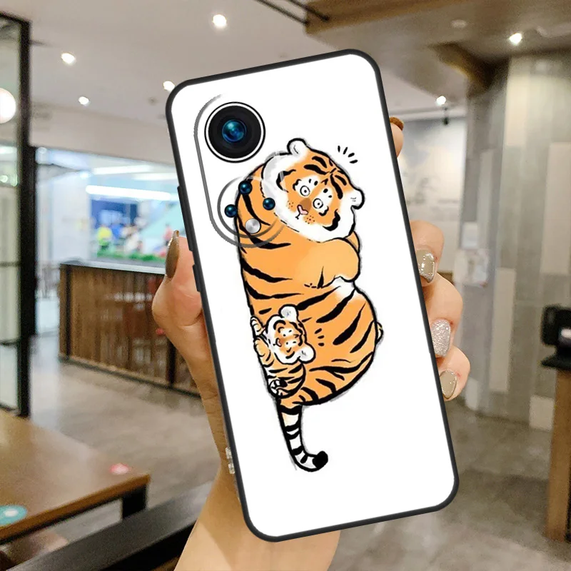 Cute Fat Tiger Back Case For Huawei Honor 50 Lite 8X 9X 10i Nova 5T 9 P Smart 2021 P20 P40 P30 Pro Cover images - 6