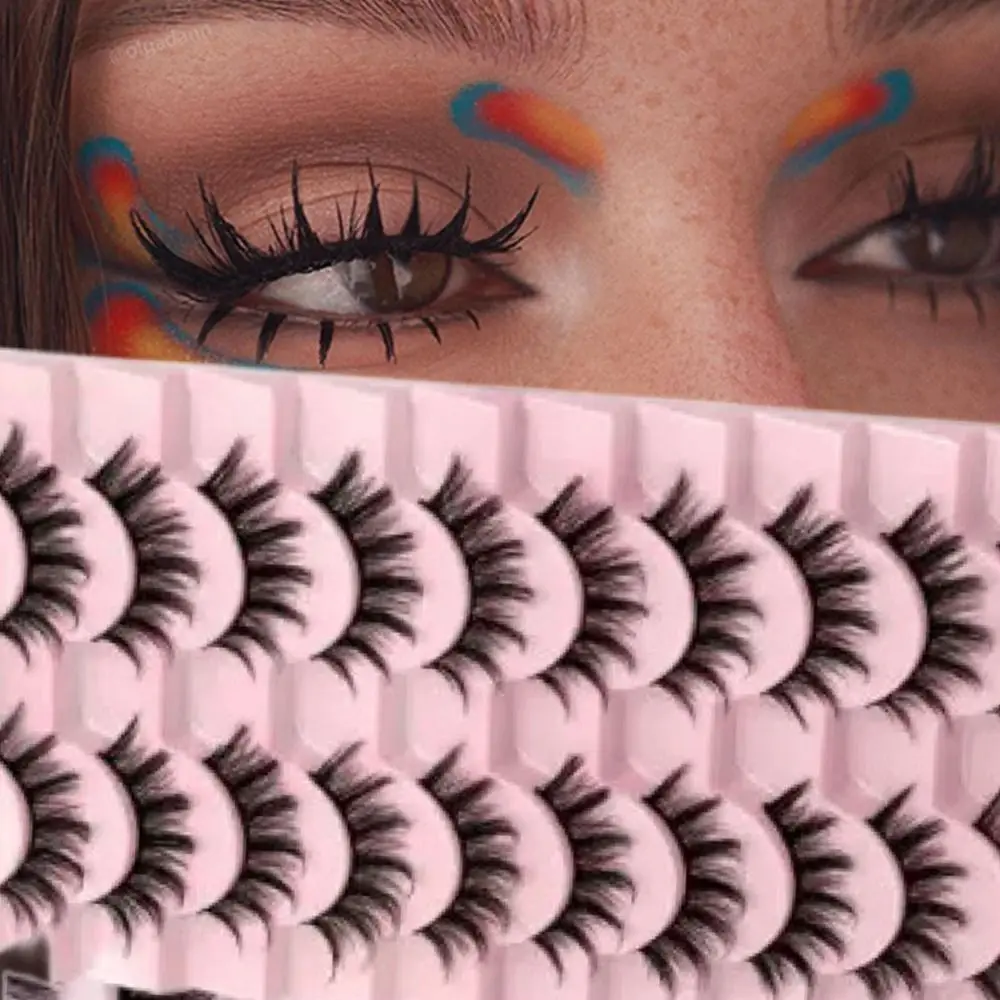 

Eye Lash Makeup Tools Soft Crisscross Fake Lashes Eyelash Extension Messy Fluffy 3D Faux Mink Natural False Eyelashes