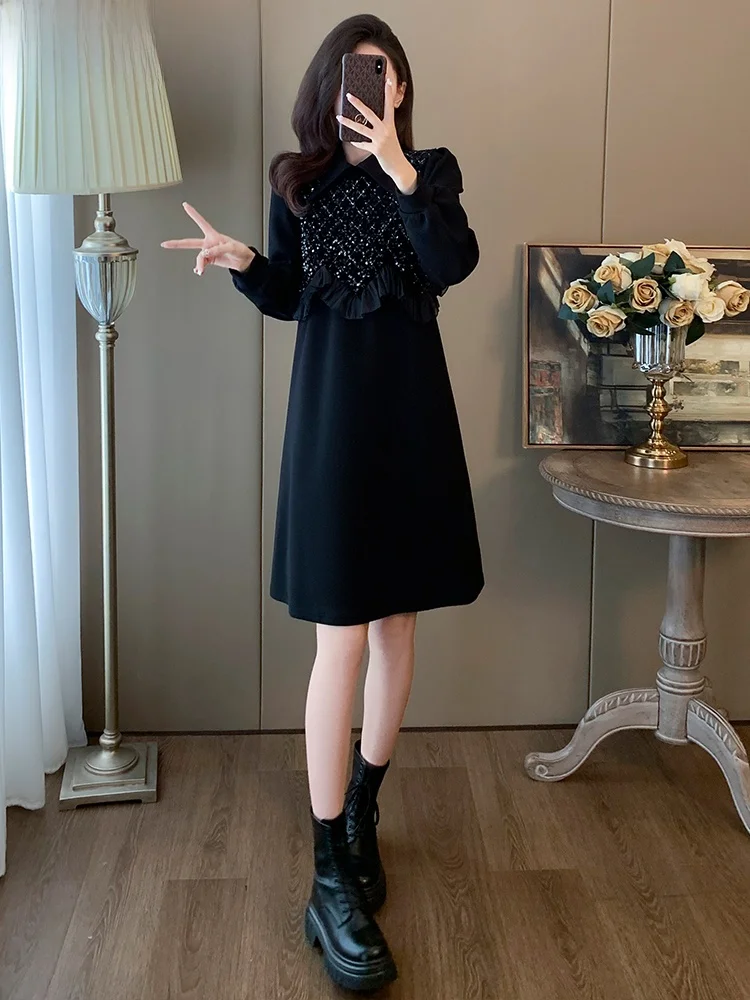 La Chabell маленькое платье для похудения женское новинка весны и осени 2024