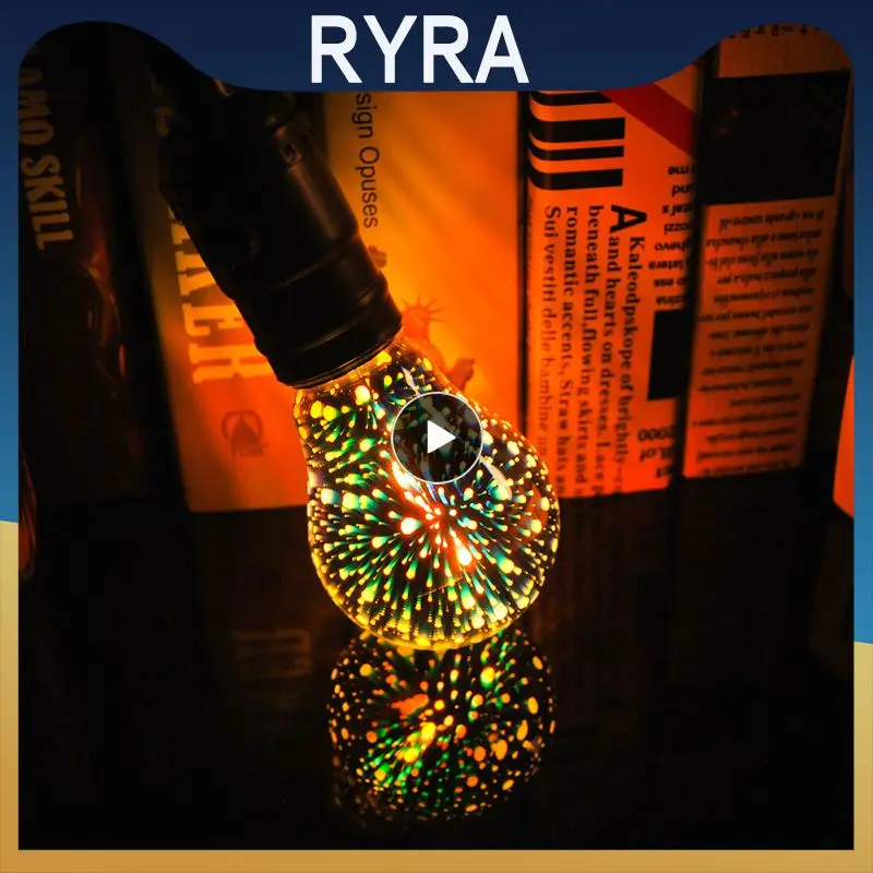 

colorful Led light bulb 3D decoration bulb fireworks heart bottle E27 holiday lights novelty Christmas lamp festive accessories