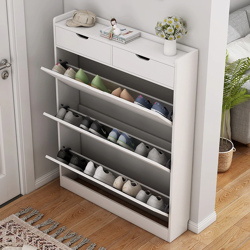 

Hallway Shelf Shoe Rack Cupboards Entrance Closedstorage Shoe Rack Living Room Box Zapatero De Tela Libraryfurniture HY50SR