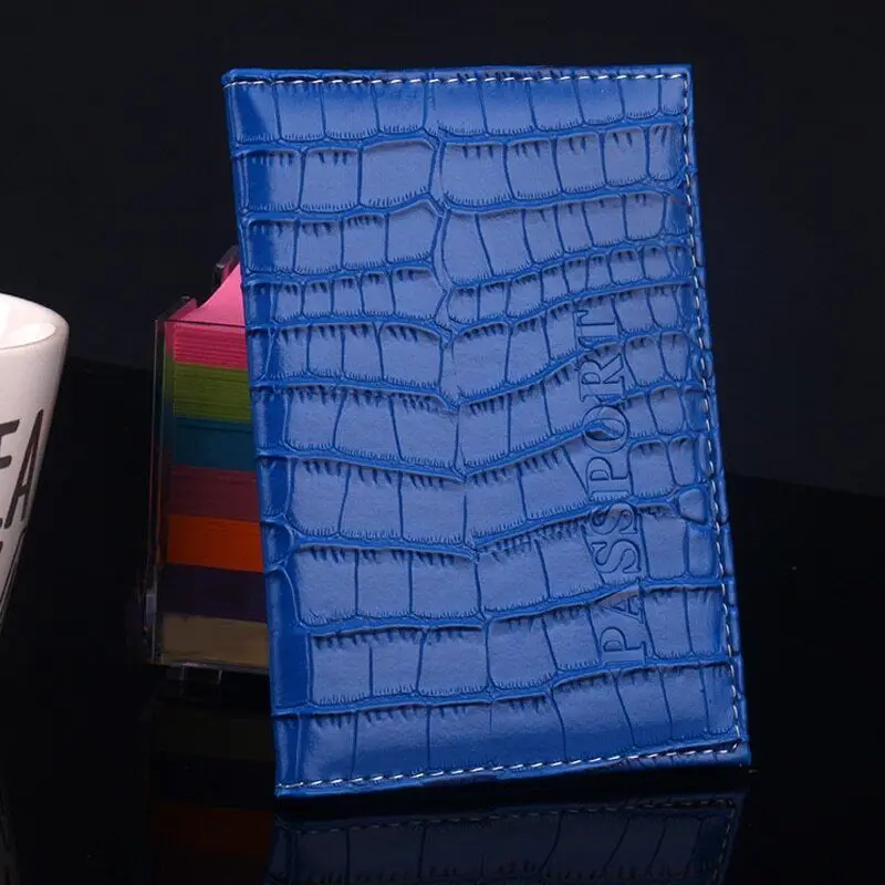 

Credit Case Crocodile Pattern Passport Covers Travel Wallet ID Card Holder