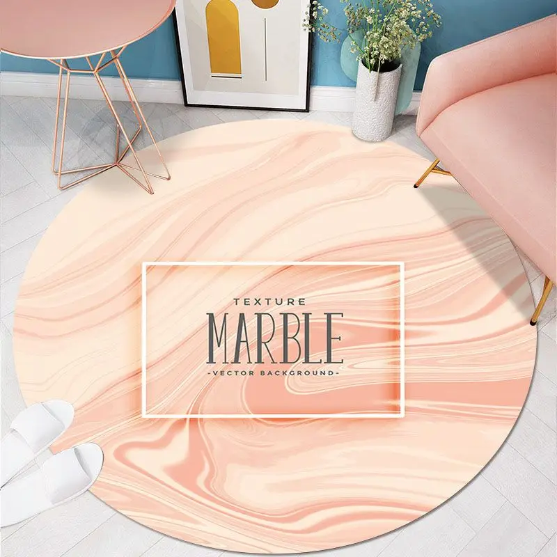 

Nordic Round Carpet Living Room Decoration Modern Simple Rugs for Living Room Large Bedroom Carpet Non-slip Computer Chair Mat