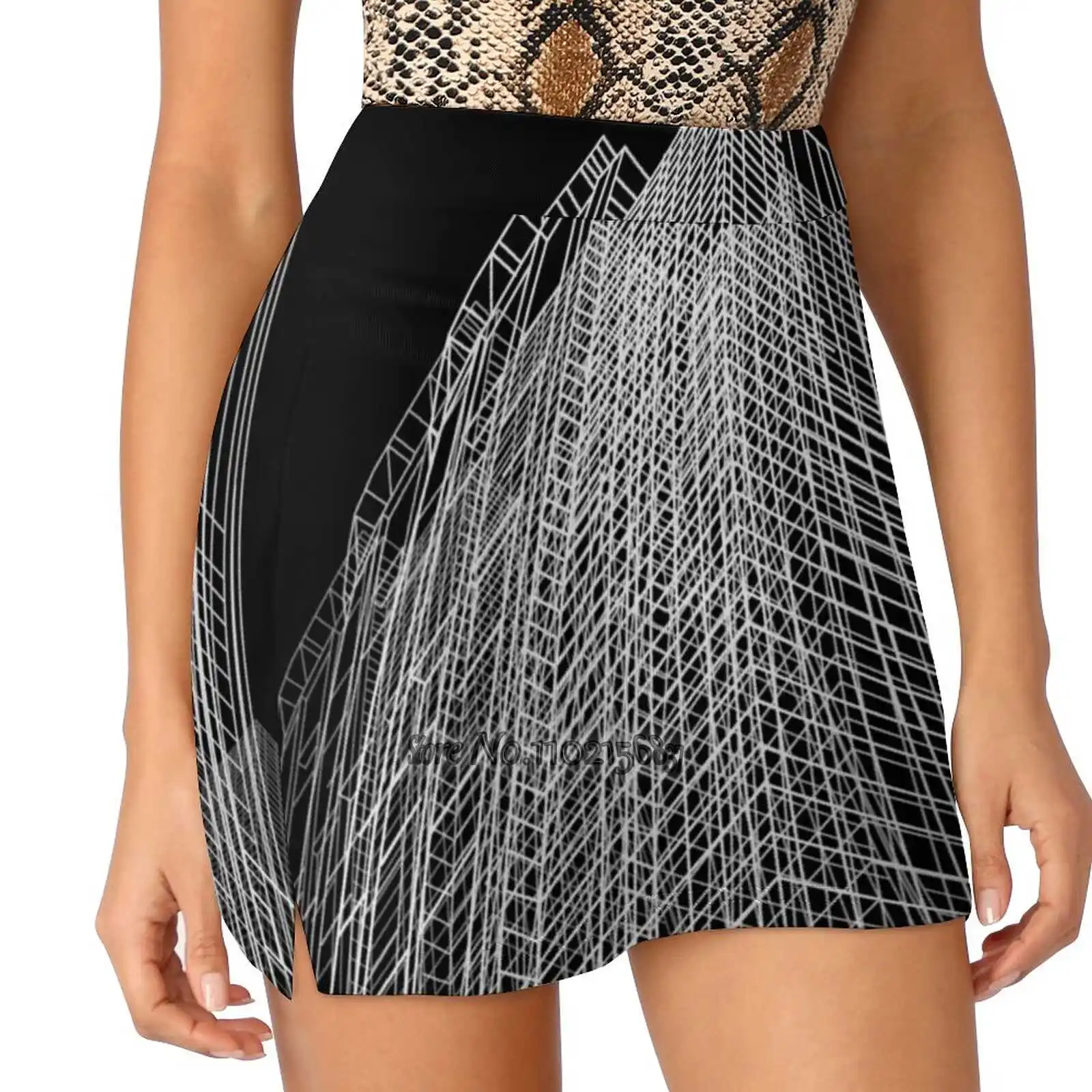 

Юбка-карандаш Женская из двух предметов, Черная