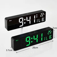 alarm clock led digital wall clock despertador reloj de pared reveil numerique for bedrooms relogio de parede horloge murale