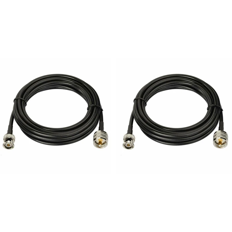 

2X BNC Male To Male UHF Antenna PL259 Extension Cable