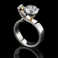 s925 silver sterling natural 1carat diamond ring for women gemstone silver 925 jewelry topaz diamond ring anillos bizuteria box