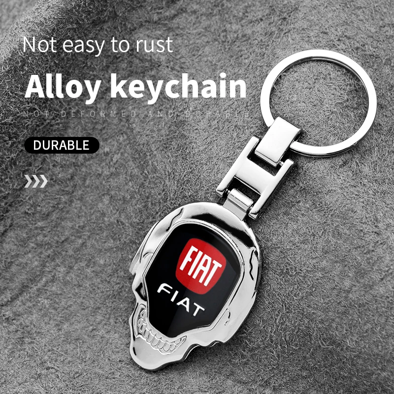 

Car Metal Keychain Key Ring 3D Logo Key chain for Fiat JUNTO Abarth 500 600 Stilo Ducato Palio Bravo Doblo Auto Styling parts