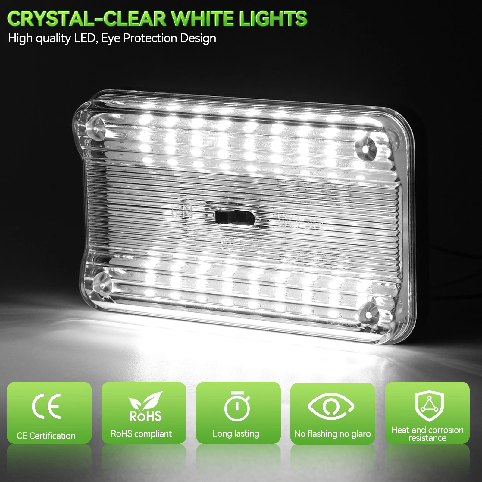 36LED белый внутренний светильник для домов на колесах лампы чтения дверей