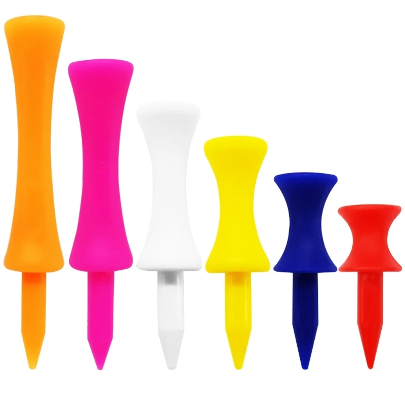 

50Pcs/lot Golf-Tees Plastic Step Down Unbreakable 70/57/51/45/38/32mm Colorful