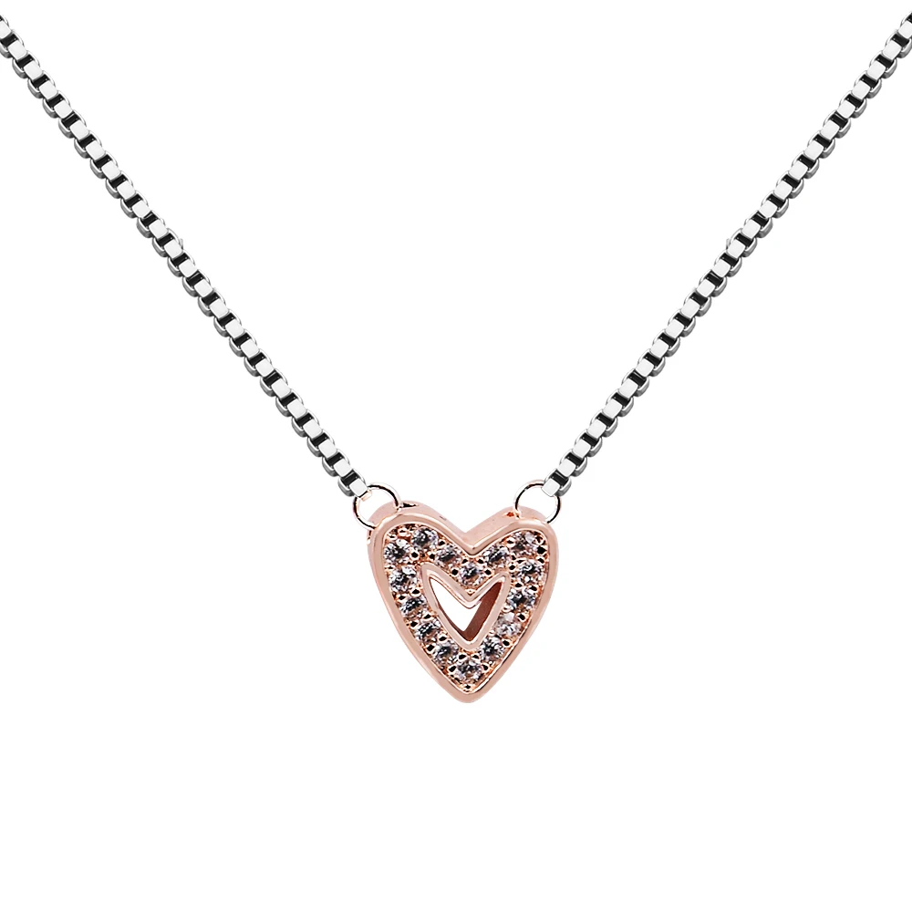 

Ожерелье CKK со сверкающим свободным сердцем, серебро 925 пробы, ювелирные изделия для женщин, ожерелье для женщин, серебряная подвеска