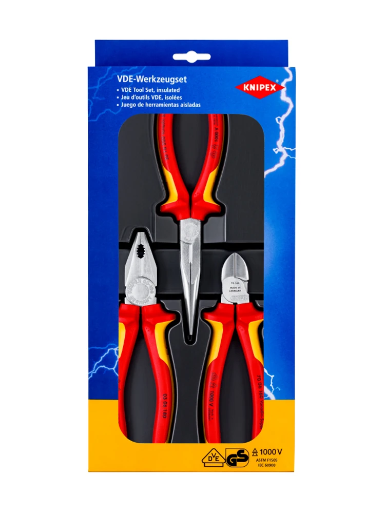 НОПЭКС 002012 Набор изолированных плоскогубцев 3 шт. 0306180 Комбинированные