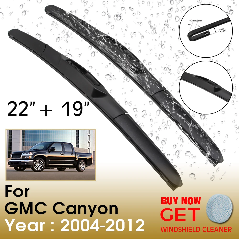 

Car Wiper Blade For GMC Canyon 22"+19" 2004-2012 Front Window Washer Windscreen Windshield Wipers Blades Accessories